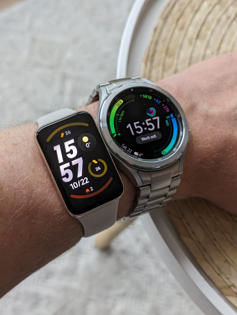 Xiaomi Smart Band 7 Pro with Samsung Galaxy Watch 4 Classic